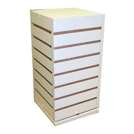 Windmill Slatwall Products Slatwall Counter Top Cube Display Fixture-White with Spinner Base CTC-DS-White